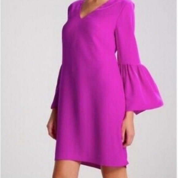 Banana Republic Dresses & Skirts - V-Neck Bell Sleeve Mini Dress Womens 10 Magenta NWT 783961-00